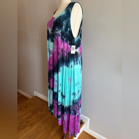 NWT Torrid Tie-Dye Super Soft Hi-Lo Maxi Dress - Torrid Size 4 (26, 4X) - Picture 5 of 15